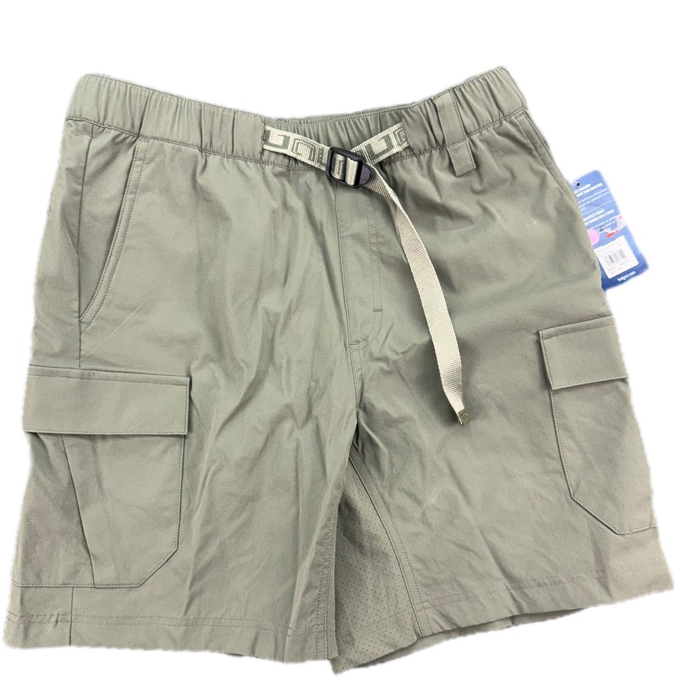 Huk Creekbed Cargo Short Mens S Green Performance Fishing Hiking H2000204-316-S